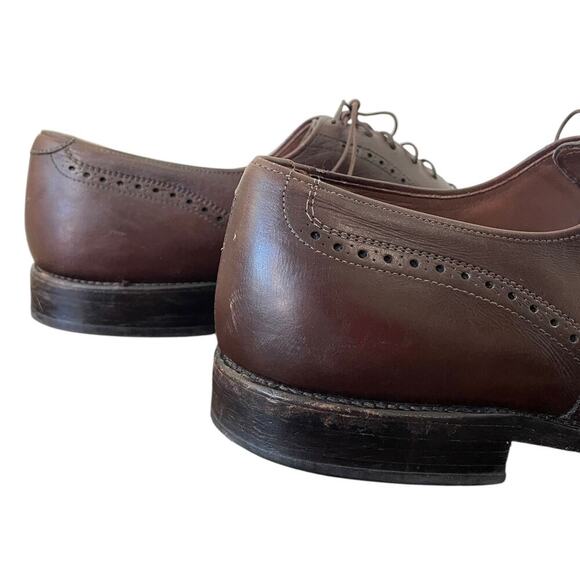 Allen Edmonds Chester Wingtip Oxfords Brown 13 D Lace-Up Career Formal Office - Picture 3 of 13